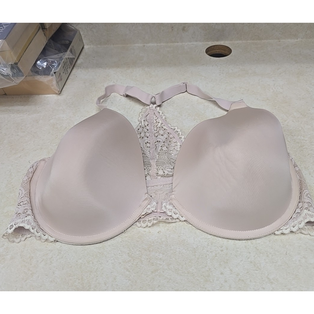 Maidenform One Fab Fit Pink Front Closure Full Coverage Underwire Bra Size 38D